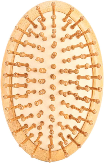 Burappoi Wooden Massage Comb, Mini Brush, Detangling Hairbrush Massage Hair Brush No Handle Scalp Care Styling Comb Paddle Hair Brush Hairdressing Comb for Straight Curl Hair(#1)