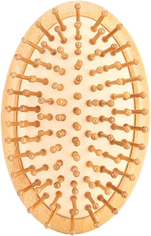 Burappoi Wooden Massage Comb, Mini Brush, Detangling Hairbrush Massage Hair Brush No Handle Scalp Care Styling Comb Paddle Hair Brush Hairdressing Comb for Straight Curl Hair(#1)