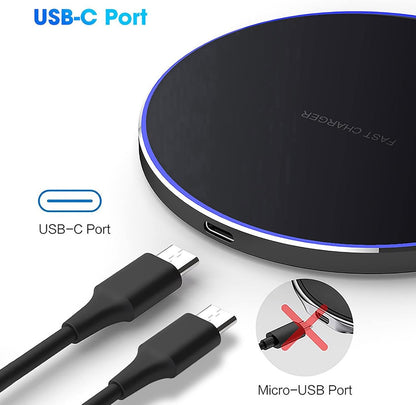 20W Wireless Charger, FDGAO Fast Wireless Charging Pad Mat Compatible with iPhone 16 15 14 13 12 11(Pro,Pro MAX,mini,Plus)/XR/XS/X/8/SE,Samsung Galaxy S24/S23/S22/S21/S20/S10,Air Pods Pro/Galaxy Buds