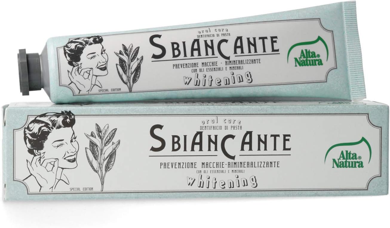 Alta Natura Whitening and Refreshing Toothpaste, Unflavored, 75 ml, All Ages, Unisex Adults, Oral Care