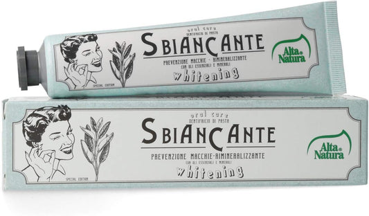 Alta Natura Whitening and Refreshing Toothpaste, Unflavored, 75 ml, All Ages, Unisex Adults, Oral Care