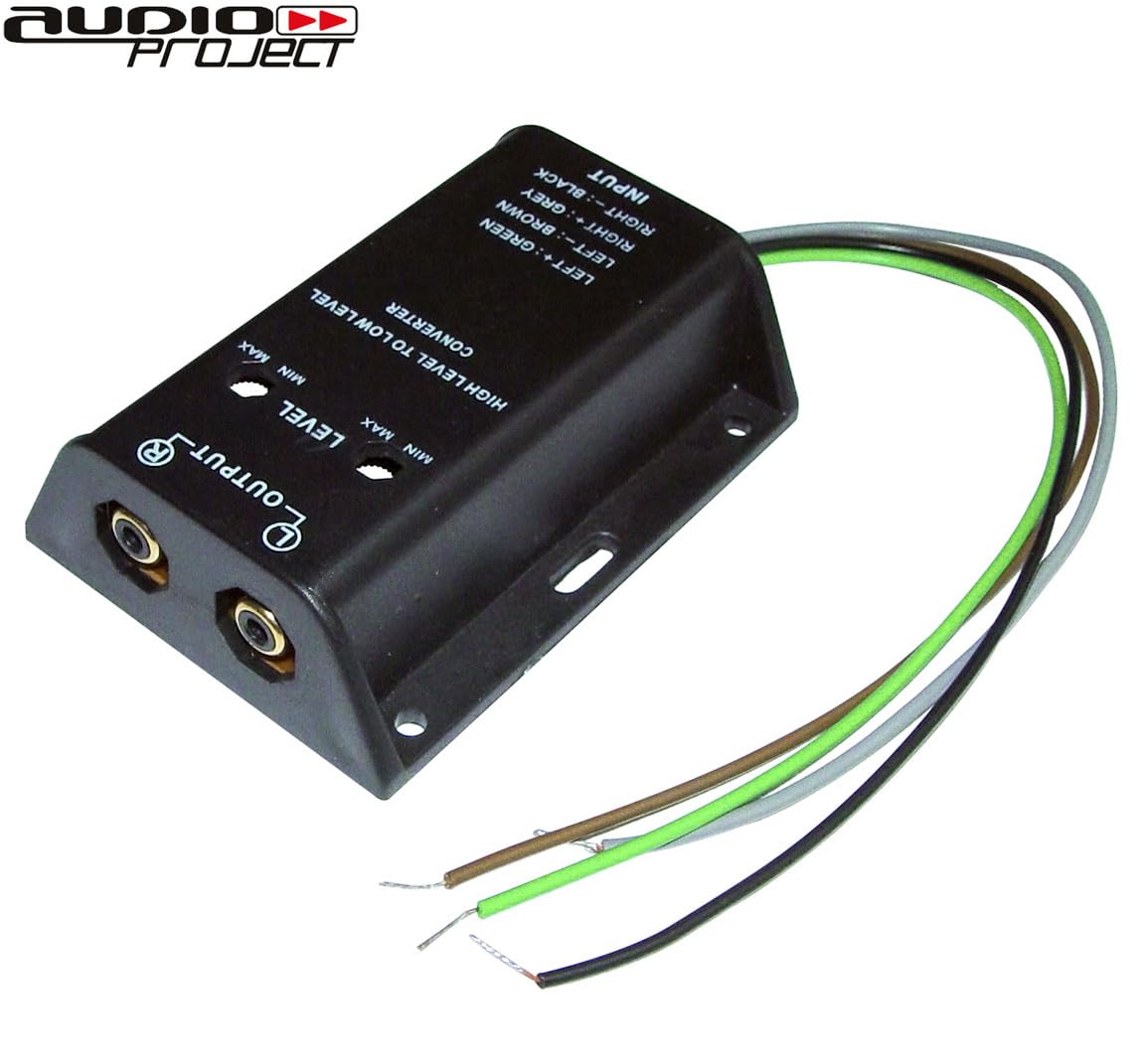 Audioproject A111 - Car Radio Amplifier Adapter Speaker Cable Amplifier to High Level to Low Level Converter Adapter Adjustable