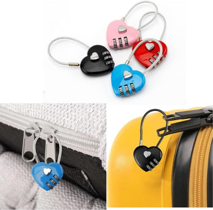 4 Pcs Mini Heart Code Lock,3 Digit Combination Padlock Mini Love Heart Lock for Luggage, Backpack, Jewelry Box, Hall Locker