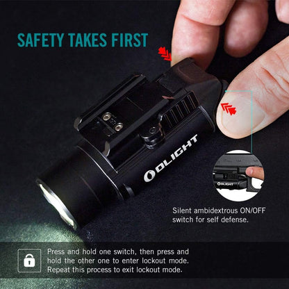 OLIGHT PL-PRO Valkyrie 1500 Lumens Rechargeable Tactical Flashlight with Strobe, Rail Mount Light with NW LED, Weaponlight Powered by Battery with Max Throw 280 Meters (Black)