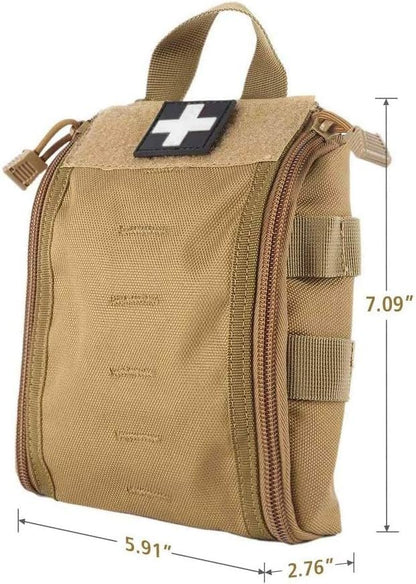 WYNEX First Aid EMT Bags, Tactical IFAK Medical Molle Pouch Military Utility Med Emergency EDC Pouches Outdoor Survival Kit Suit for Tactical Waist Belt Pack 1000 Nylon