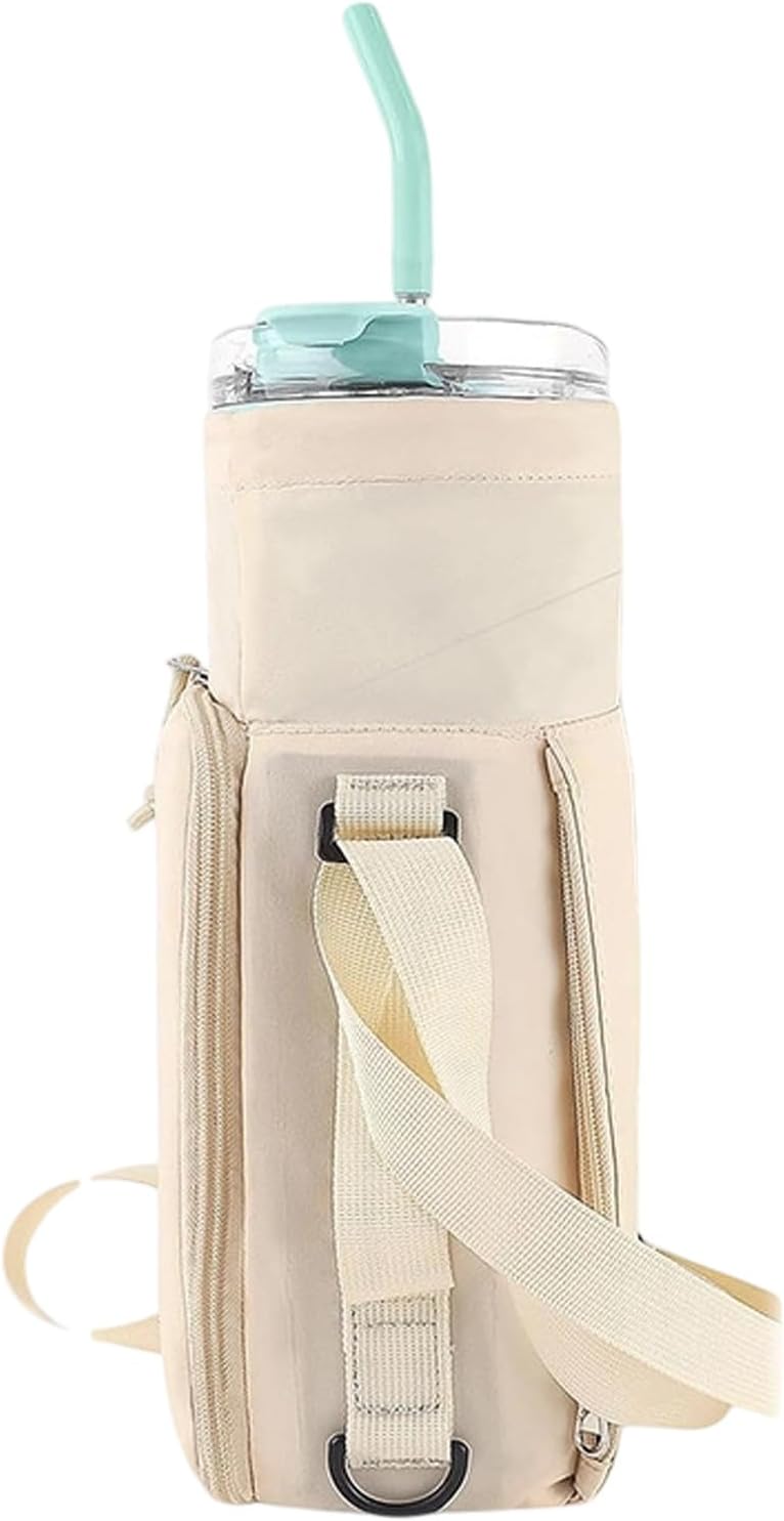 Bottle Carrier, Water Pouch, Magnetic Opening Storage Bag Outdoor Gear, Multifunction Drink Holder Phone Pocket Organizer, Strap regolabile per campeggio Beach Travel