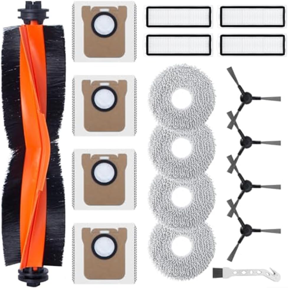 Per X10/For X10+/X20+/X20 Pro/X20 Max Cleaning Essentials Mop Cloth, sacchetti per la polvere e spazzole laterali per una pulizia rapida