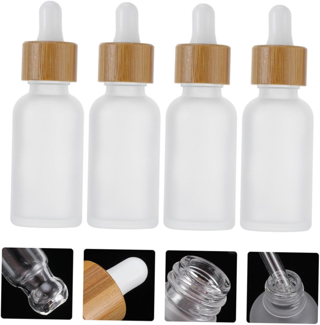 Roll over image to zoom in       3+ Vaguelly 12Pcs Dropper Makeup Bottles Essential Oil Dispenser Container with Airtight Seal for Perfumes Aromatherapy and DIY Liquid Samples Travel Friendly