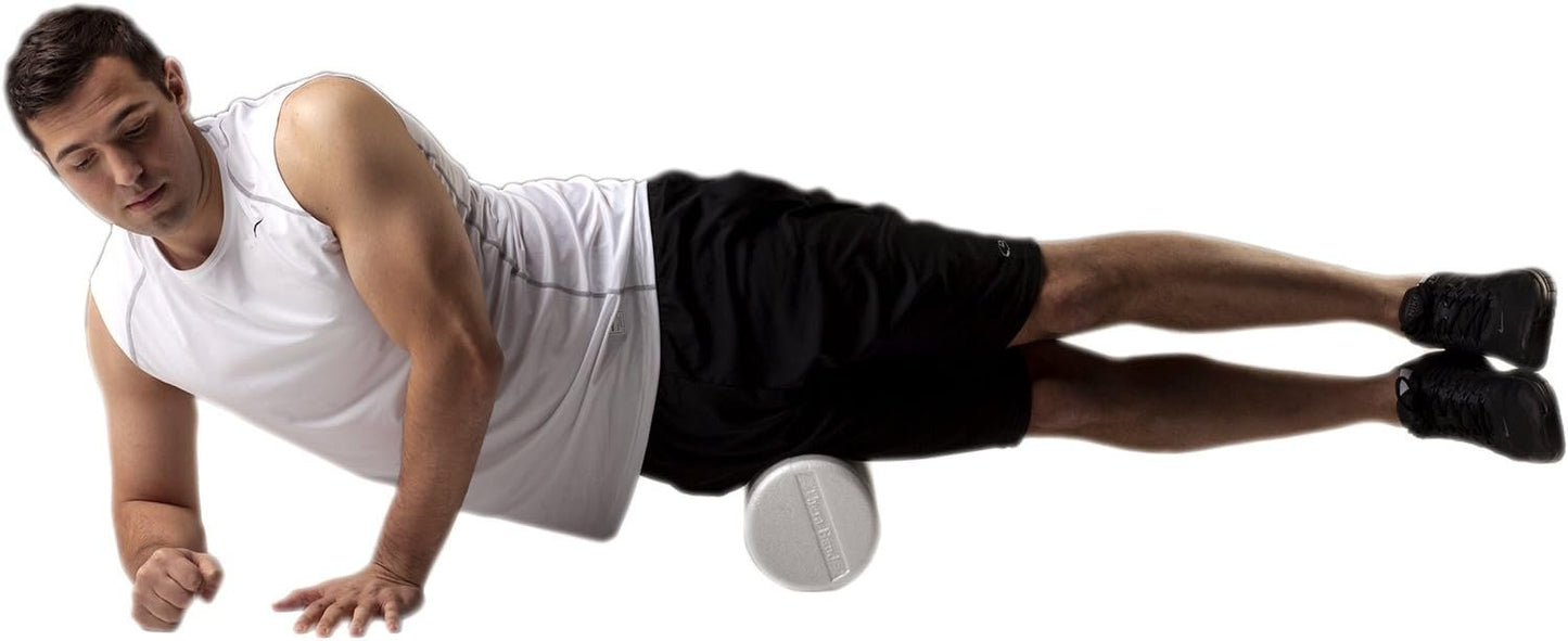TheraBand Foam Roller, High Density Pro Foam Roller Tool for Post-Workout Recovery & Pre-Workout Warm-Up, Roll Out Muscle Soreness, 6" Diameter, White