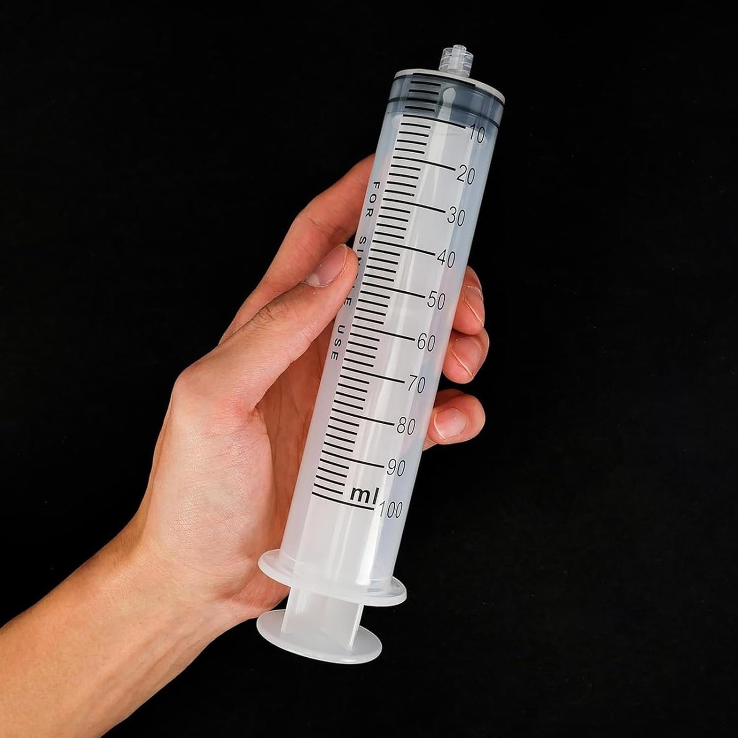 DEPEPE 2pcs 100ml Large Plastic Syringe with 2pcs 47in Handy Plastic Tubing and Luer Connections for Scientific Labs, Measuring, Watering, Refilling, Filtration, Feeding
