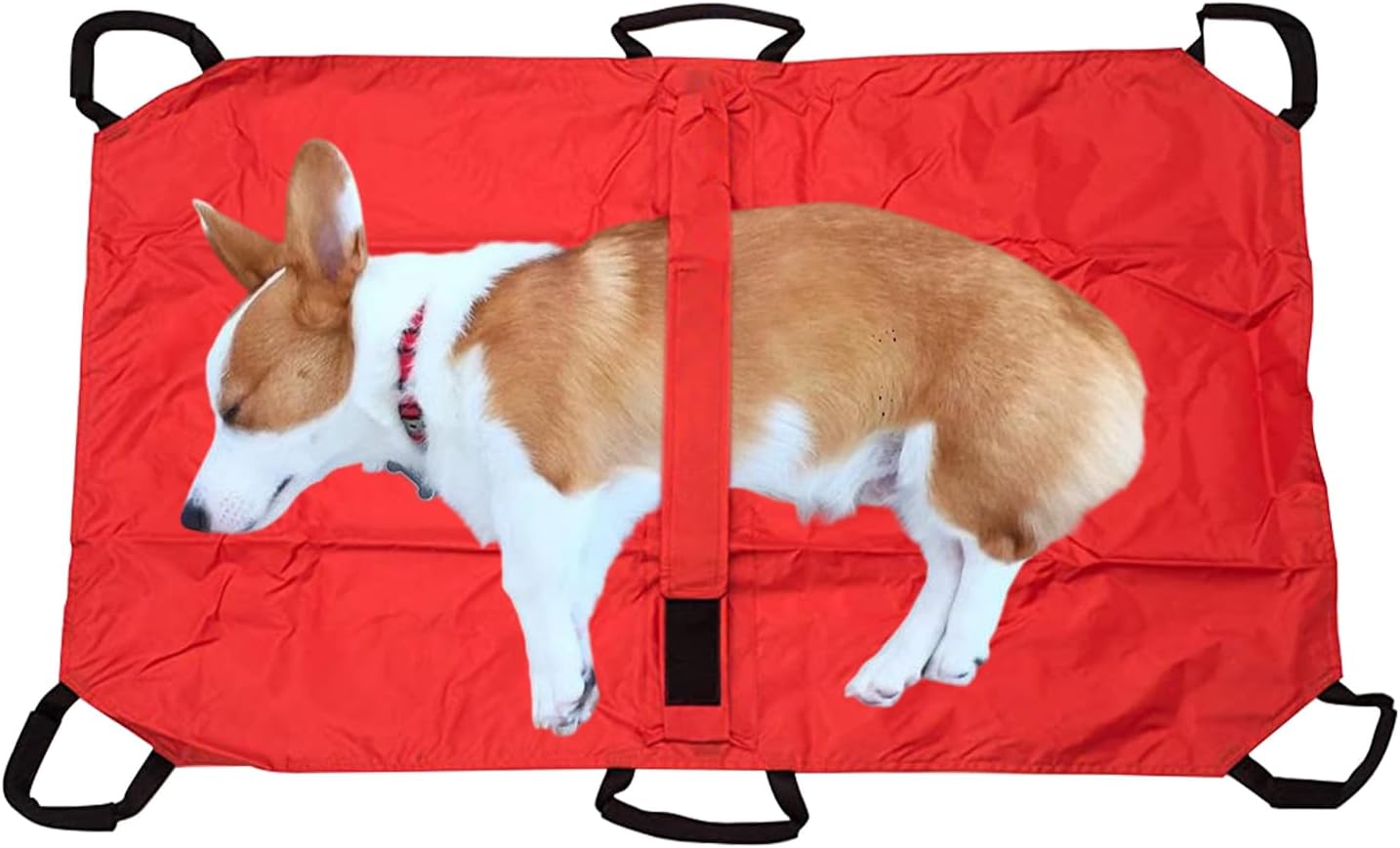 Pet Stretcher, Animal Transport Tool, 47.24x29.13x1.18 Inches Multifunctional Foldable Design with Safety Strap Included, Pet Carrier for Puppy, Cat, Bunny, Transfer, Rescue