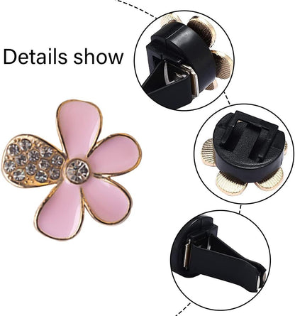 JNNJ 6 Pcs Daisy Flower Car Air Vent Air Vent Clip Car Air Freshener Flower Shape Car Perfume Diffuser Clip Cute Accessories for Car Interior Decoration (Pink)