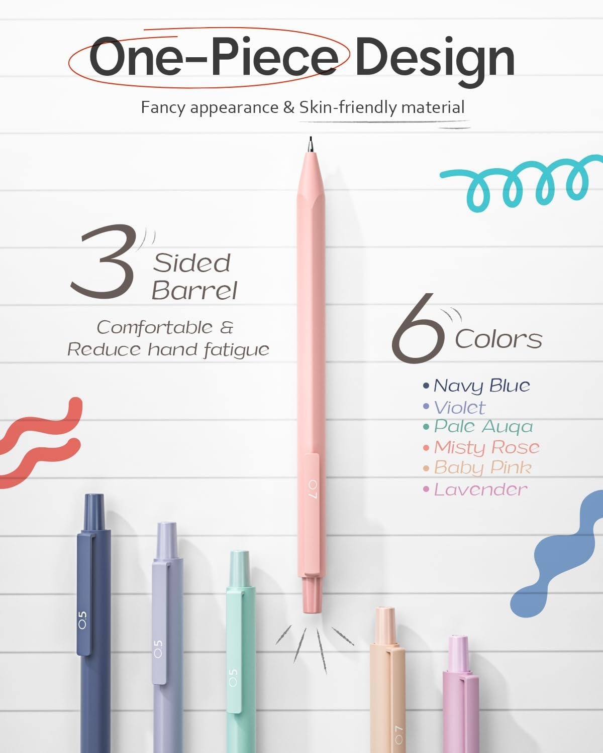 Nicpro 6PCS Pastel Cute Mechanical Pencil Set, Mechanical Pencils 0.5 & 0.7 mm with 6 Tubes HB Pencil Leads, 3PCS Erasers and 9PCS Eraser Refills, Aesthetic School Supplies Stuff for Girls Writing