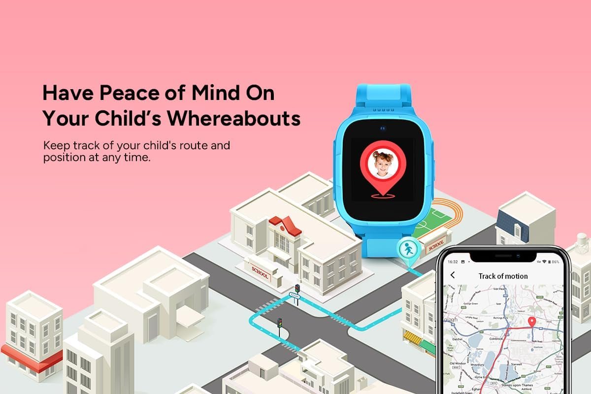 Kogan Kids 4G GPS Smart Watch with Video Calling (Blue) - KAKID4GWTBA