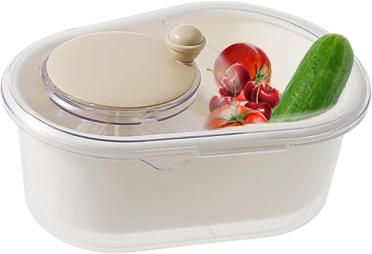Fruit Washing Machine - ABS Salad Washer and Spinner | 12.6x9.45 Inches Lettuce Dryer, Kitchen Food Prep Tool, Labour-Saving Gadgets for Strawberry, Lettuce, Blueberries, Cherry Tomato