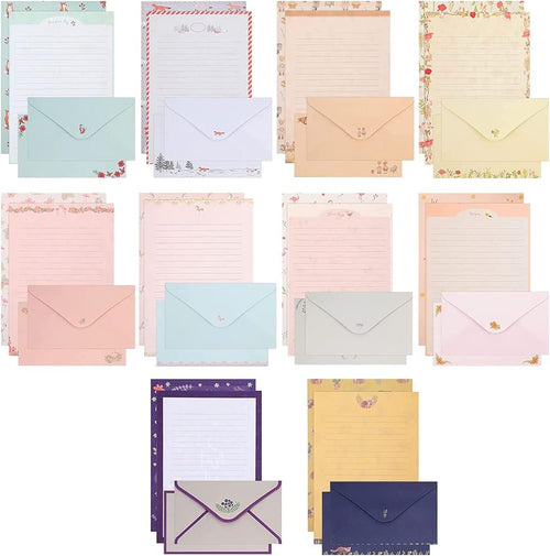 90PCS Stationery Kit - Cute Writing Stationery Paper & Envelopes Set (60 Papers + 30 Envelopes)