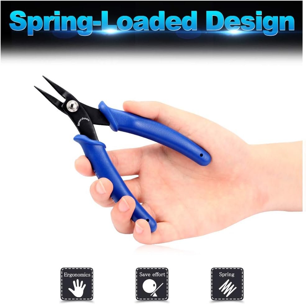 SPEEDWOX Round Nose Pliers with smooth jaws 5.5 Inch Jewelry Pliers for Jewelry Making Bending and Looping wires Craft DIY Hobby Tools