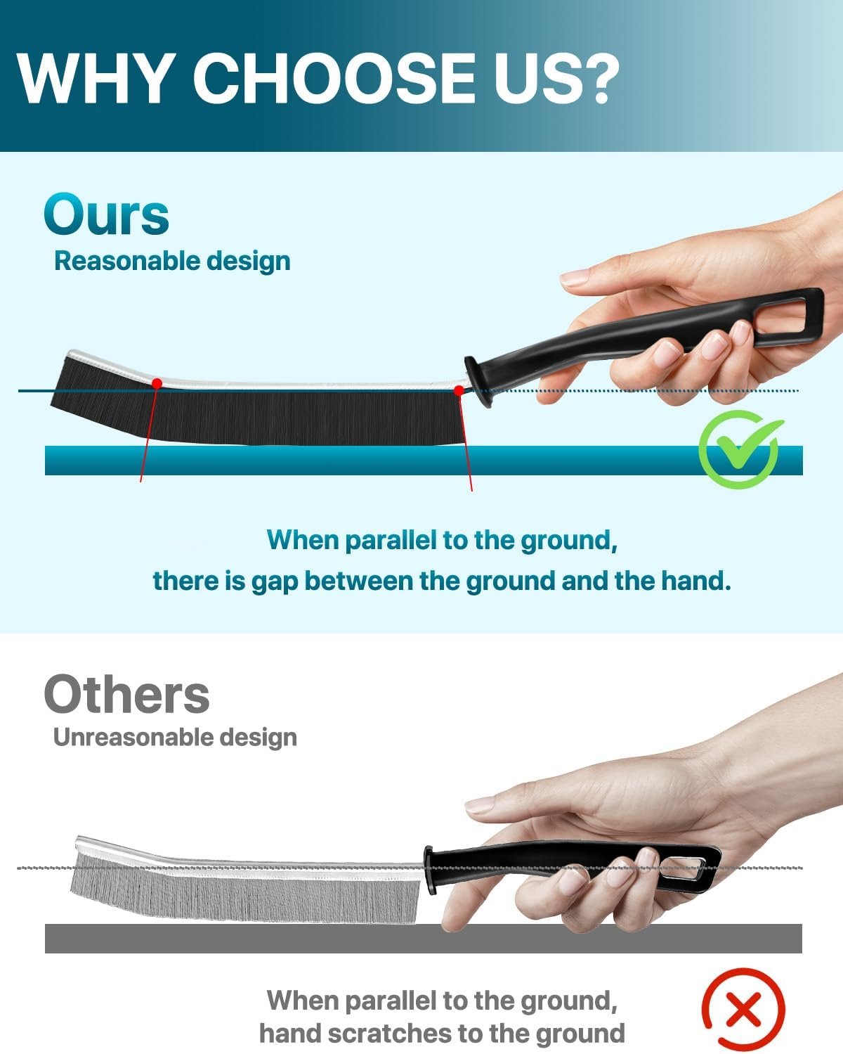 6Pcs Hard Bristle Crevice Cleaning Brush, Multifunctional Premium Crevice Cleaning Tool, Designed for Cleaning Narrow Spaces, Suitable for Toilet, Faucets,Kitchen,Grout, KOSPRIE