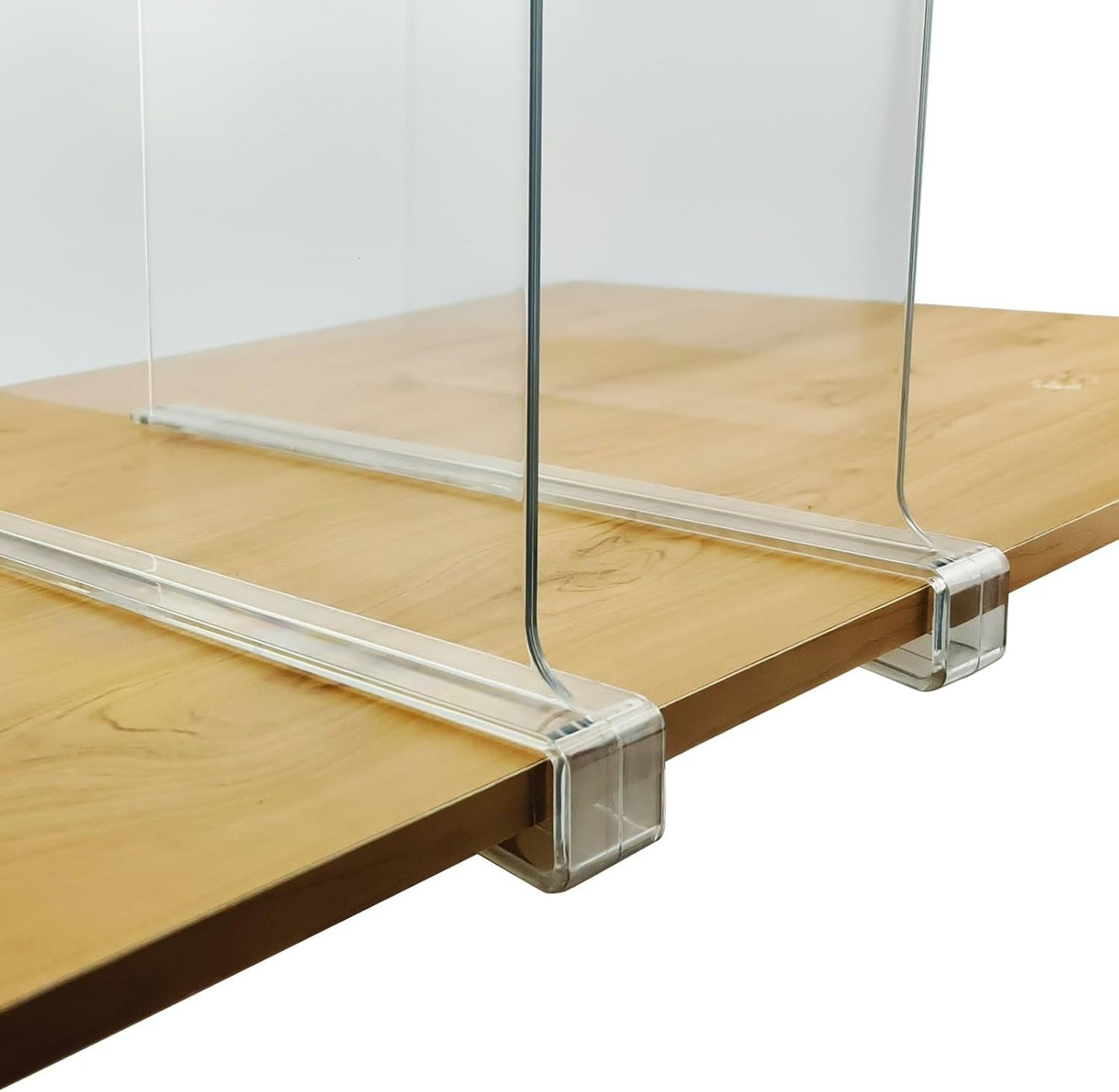 AeKeatDa 8 Pack Acrylic Shelf Dividers for Closets,Books,Clear Shelf Separators Multifunctional Shelf Divider for Kitchen Cabinets, Home,Bookcases and Others