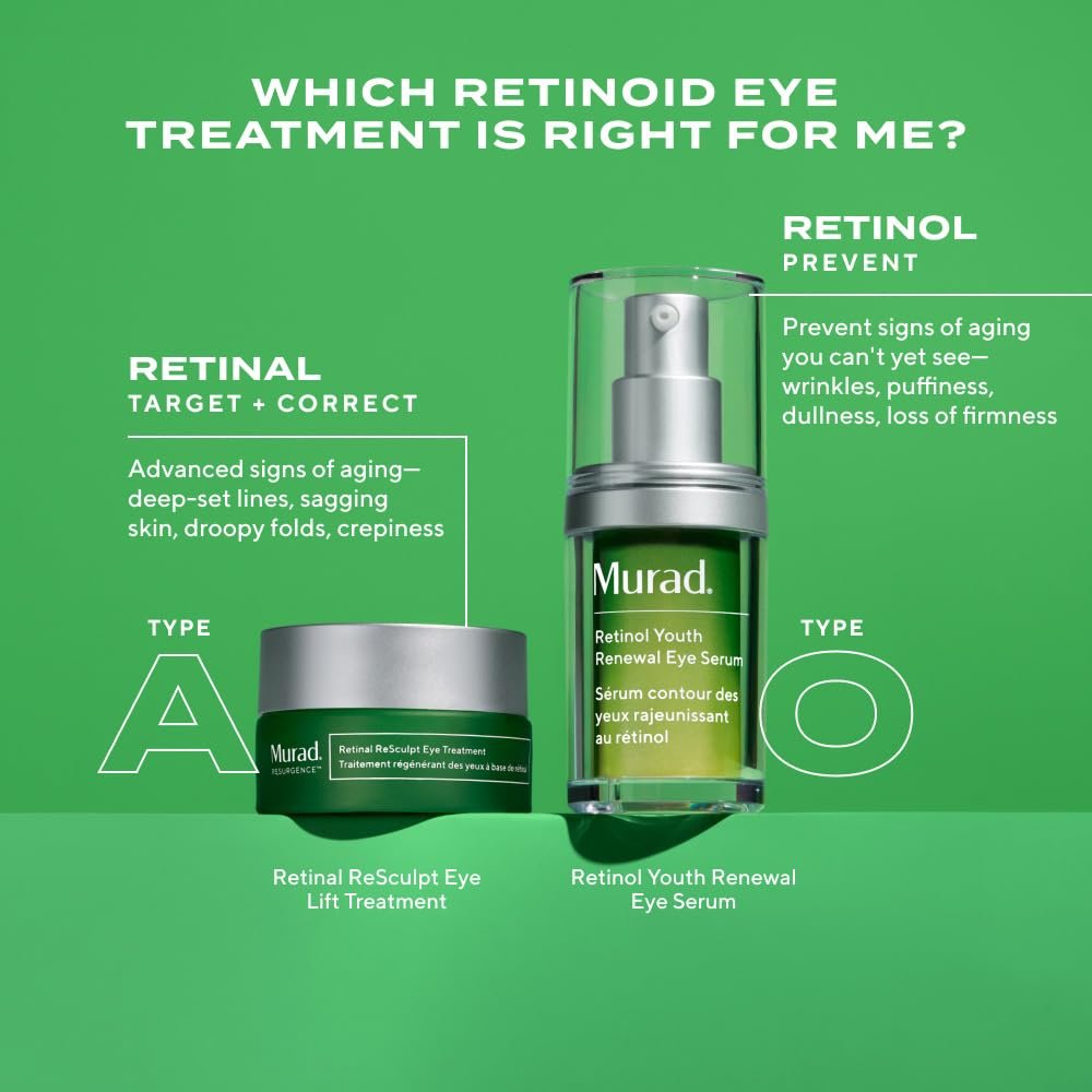 Murad Retinal ReSculpt Eye Lift Treatment - Resurgence Anti-Aging Eye Serum for Lines and Wrinkles - Encapsulated Vitamin A Eye Cream that Firms, Lifts, and Improves Sagging, 15ml