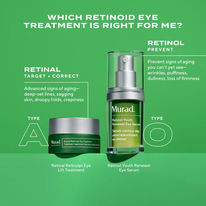 Murad Retinal ReSculpt Eye Lift Treatment - Resurgence Anti-Aging Eye Serum for Lines and Wrinkles - Encapsulated Vitamin A Eye Cream that Firms, Lifts, and Improves Sagging, 15ml