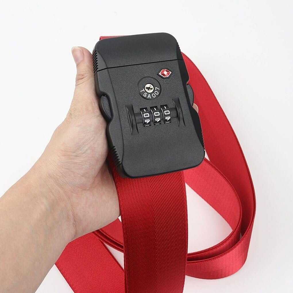 Personalised Suitcase Straps Durable Nylon Adjustable Size Password Locking Is Set To Property Security Luggage Straps