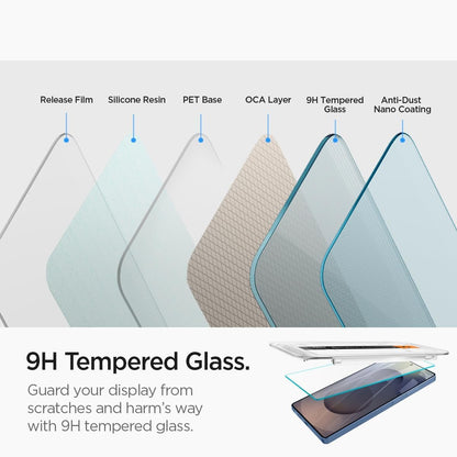 Spigen Tempered Glass Screen Protector [GlasTR EZ FIT] designed for Galaxy S25 Ultra [Case Friendly] - 2 Pack