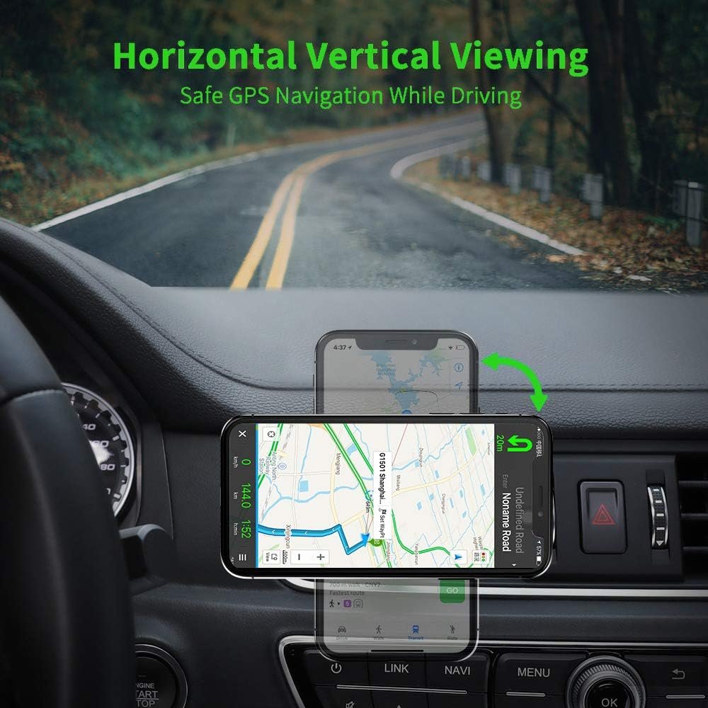 GLBSUNION Magnetic Car Mount, Car Vent Mount Air Vent Car Mount Phone Holder 360 Degree Rotation Cell Phone Car Stand Compatible for iPhone 15 14 13 12 Plus, Samsung Galaxy S23 S22, Note, Pixel, GPS
