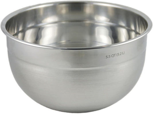Tovolo Stainless Steel Mixing Bowl (5.5 Quart) - Kitchen & Home Essential for Food Storage, Serving, Salad, Food Prep, Baking, & Cooking/Dishwasher Safe