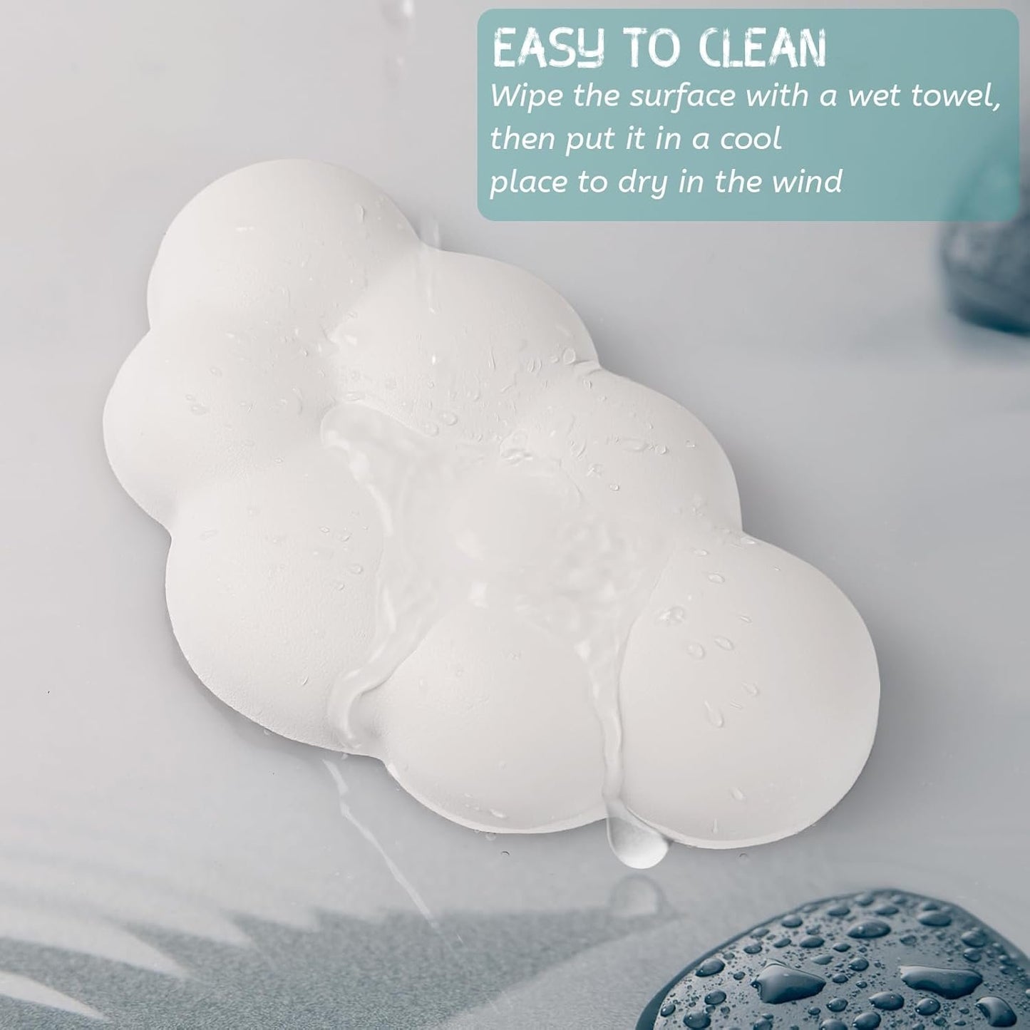 Cloud Wrist Rest for Mouse, Superfine Memory Foam Soft Gel Wrist Support Pad, Ergonomic Wrist Pain Relief Mouse Pad Wrist Support with Anti-Skid Base for Office, Computer, Laptop（White）