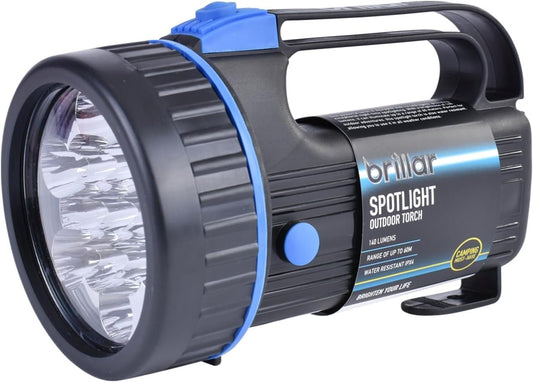 Brillar Super Bright Spotlight Flashlight, Powerful LED Handheld Searchlight, Portable High Lumens Powered Spot Lights Outdoor Flood Tactical Torch Light Waterproof for Camping Outdoor Marine Boating