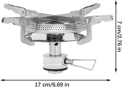 Camping Stove, Canister Stove Backpacking, Foldable Hiking Gear, Compact Design, Easy Heat Control, Windproof Performance, Portable Setup, for Outdoor Travel, 17x7cm/6.69x2.76 inches