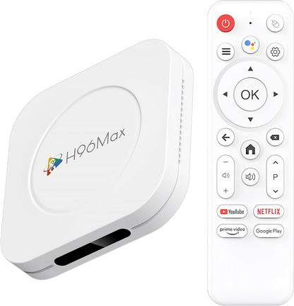 LEFFOT M1 Plus Android 14.0 TV Box 2025, 4K Ultra HD Smart TV Box, 4GB RAM + 32GB ROM, Support HDR10+, 2.4G & 5G WiFi 6, 100M Ethernet, BT 5.4, Voice Control, RK3528 Quad Core ARM Cortex-A53