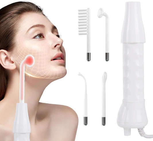 High Frequency Facial Wand, Portable High Frequency Facial Skin Machine, With 4 Different Tubes. Face Skin Therapy Wand, For Wrinkles, Skin Tightening, Dark Circles Under The Eyes (Orange)