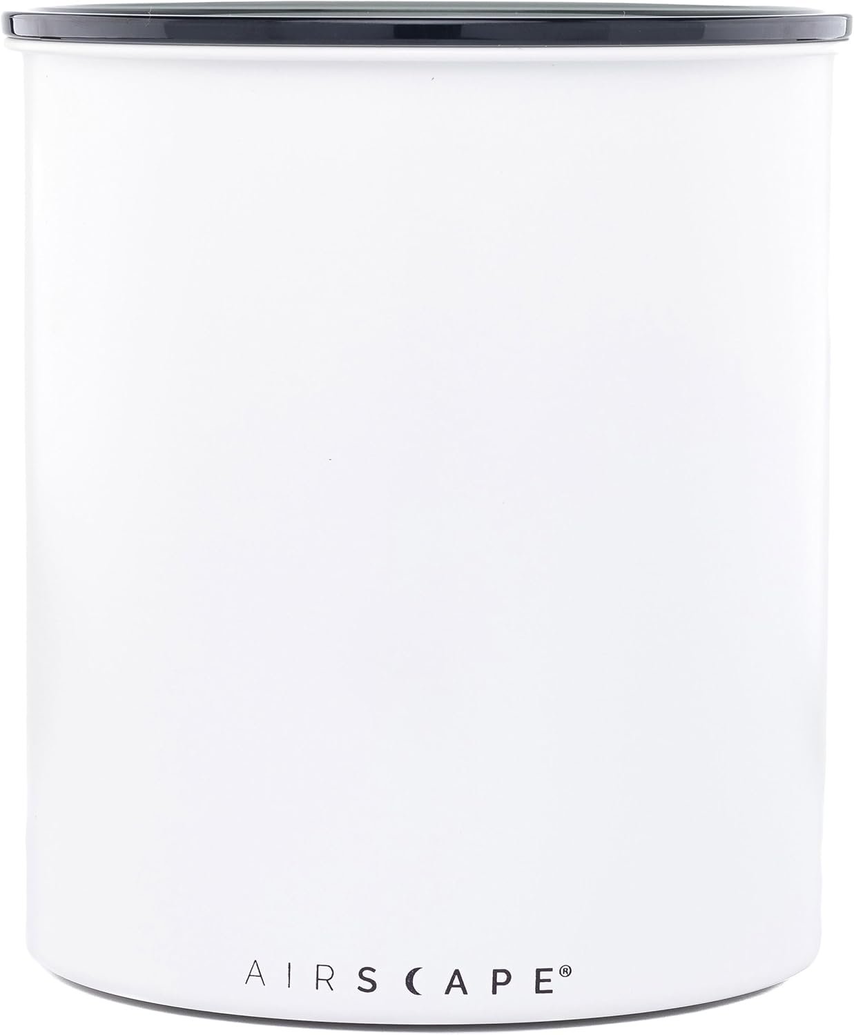 AirScape Coffee Storage Canister (1.1 kg Dry Beans) - Extra Large Kilo Size Food Storage Container, US patented Airtight Two Way Valve Lid Pushes Air Out to Preserve Freshness (Matte White)