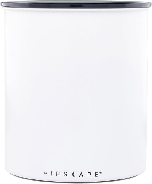 AirScape Coffee Storage Canister (1.1 kg Dry Beans) - Extra Large Kilo Size Food Storage Container, US patented Airtight Two Way Valve Lid Pushes Air Out to Preserve Freshness (Matte White)