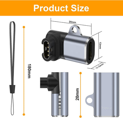 Vancle Garmin, 2 adattatori di ricarica per Garmin Venu Sq/Venu Sq 2 / Venu Sq 2 / Venu Sq 2 / Venu Sq 2 Music/Venu 2 Plus/Venu 2/2S / Venu 3/3S