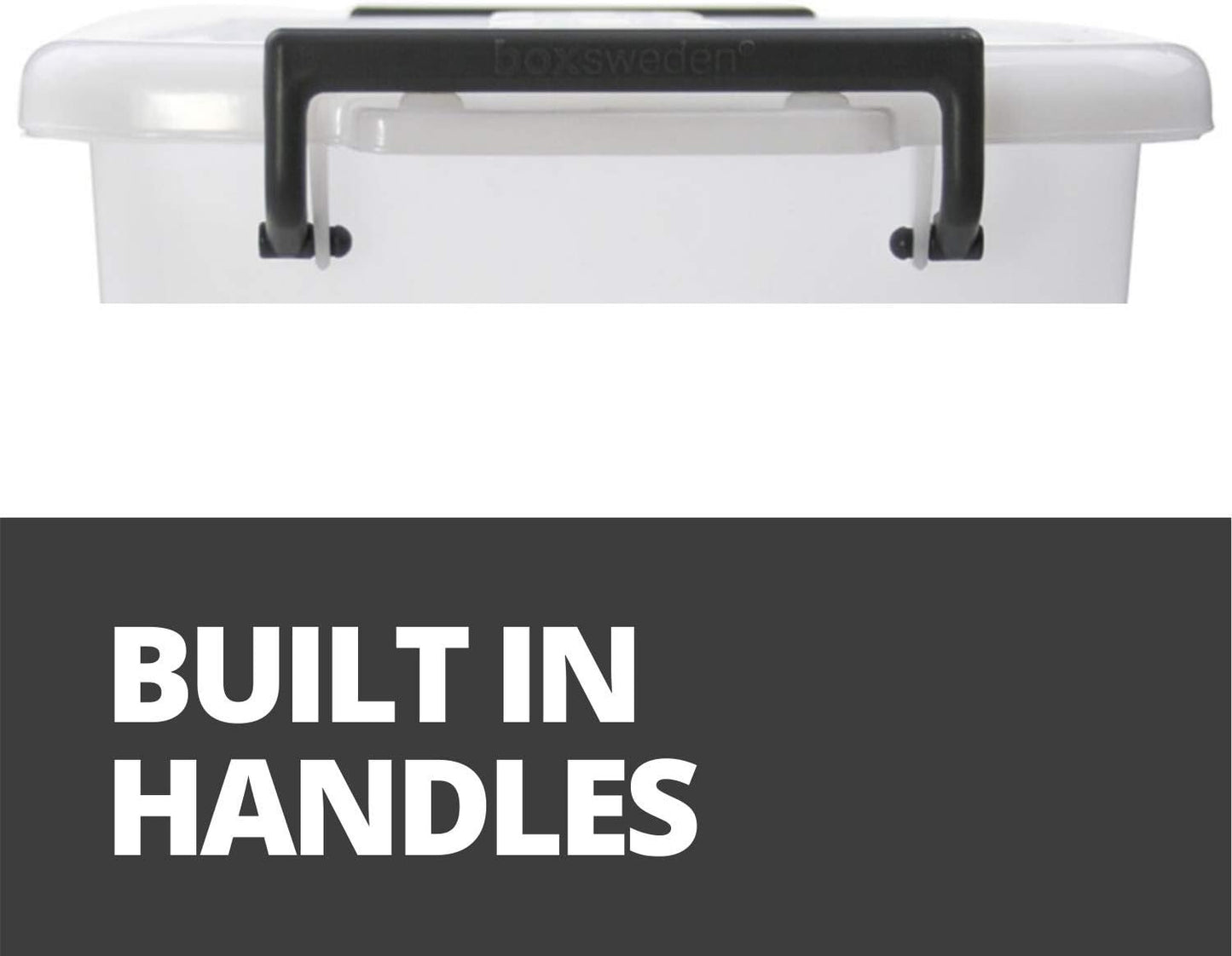 5 x HEAVY DUTY UTILITY STORAGE BINS 55L Stackable Plastic Storage Tub Container Clear Large Storage Box Tote Bin Boxes Bins With Durable Clip on Lid