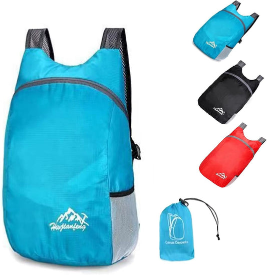 Lubrati Camping Backpack, Waterproof Backpack Lightweight Portable Foldable Backpack Folding Bag Ultralight Outdoor Pack for Women Men Travel Hiking