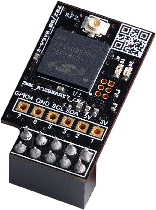 RaZberry 7 Pro - Z-Wave Plug-On Module for Raspberry Pi (US frequency), Great for DIY Smart Home. Compatible with Z-Way and Home Assistant