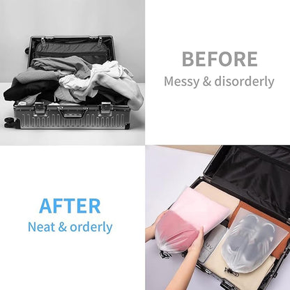 Syylibb 20-Pack Shoe Bags for Travel, 11.8" x 15.7" Waterproof Travel Shoe Bags for Packing,Large Travel Bag for Shoes, Storage Bags Travel Essentials Men for and Women (20) (20-Pack White)