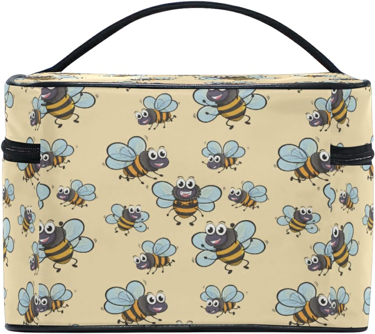 Cartoon Baby Cute Bee Beauty Case for Travel Women Cosmetics Bag Make up Makeup Bags Makeup Organizer Girl, Cute Funny