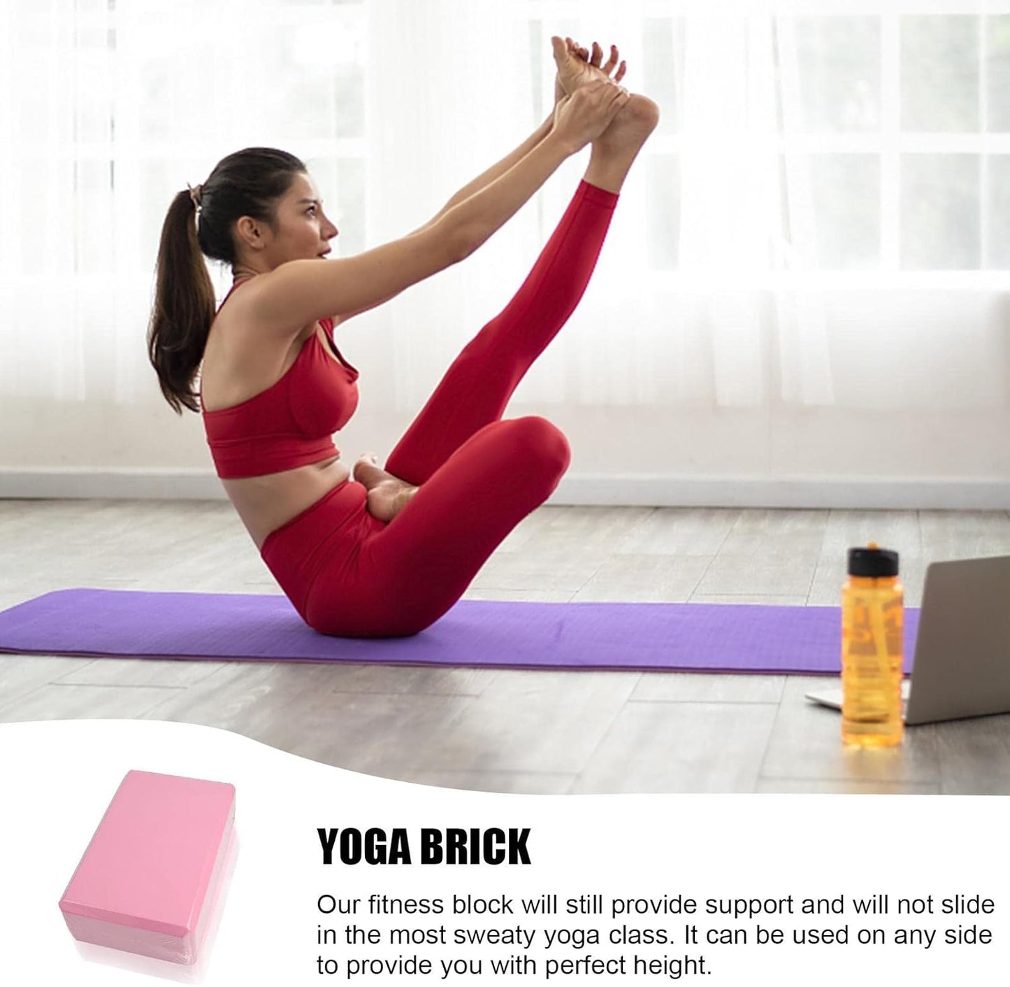 Foam Yoga Blocks - Soft Supportive Yoga Bricks with Non-Slip,Stretching Blocks for Yoga, Pilates, and Meditation, Yoga Accessories for
