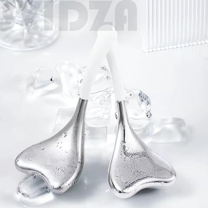 Facial Skin Care Tools for Women, Ice Globes for Face Massage, Unbreakable 304 Stainless Steel Cryo Sticks, Gifts for Women - with a Storage Case