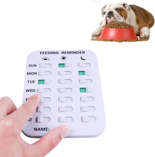 Wmzjnljy 1pc Pet Feeding Reminder, Magnetic Dog Feeding Reminder Sticker 3 Times a Day for Your Puppy Dog Cat(M08-1)