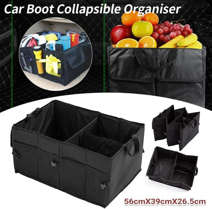 Car Boot Organiser Partition Collapsible Storage Box Trunk Bag Tool Multipurpose