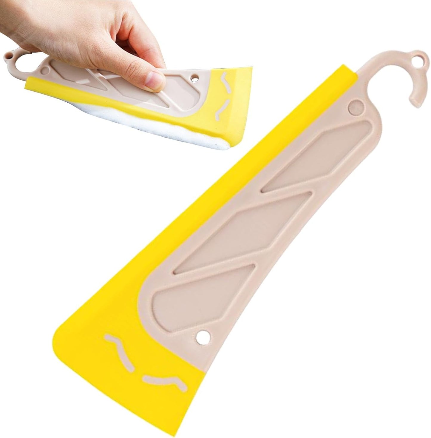 Pot Scraper Tool | Silicone Kitchen Cleaning Scraper Reusable - Ergonomic Handle Spatula Soft Head Scraper Heat Resistant Gadget for Tabletop, Stoves
