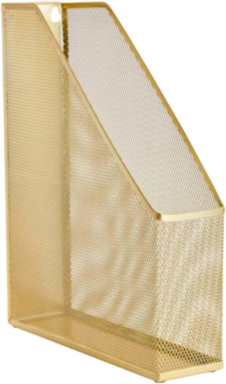 Amagogo Desk File Organizer Business Office Supplies Metal Versatile Papers Storage Rack File Holder Workspace Organization Accessory