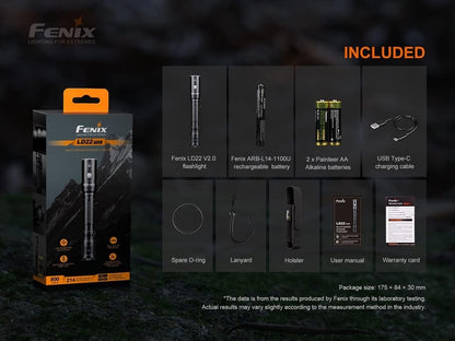 Fenix LD22 V2.0 Multipurpose Rechargeable Flashlight ** Canadian Edition