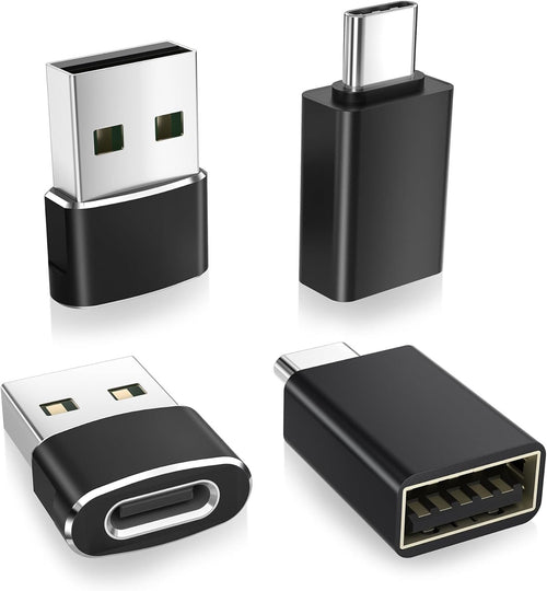 Basesailor USB to USB C Adapter with USB C Male to USB A Female 3.0 4-Pack,Thunderbolt 4 3 OTG Charger Converter for MacBook,iPhone 16 15 14 13 Plus Pro Max,iPad Air Mini,Samsung Galaxy S24 S23 Ultra